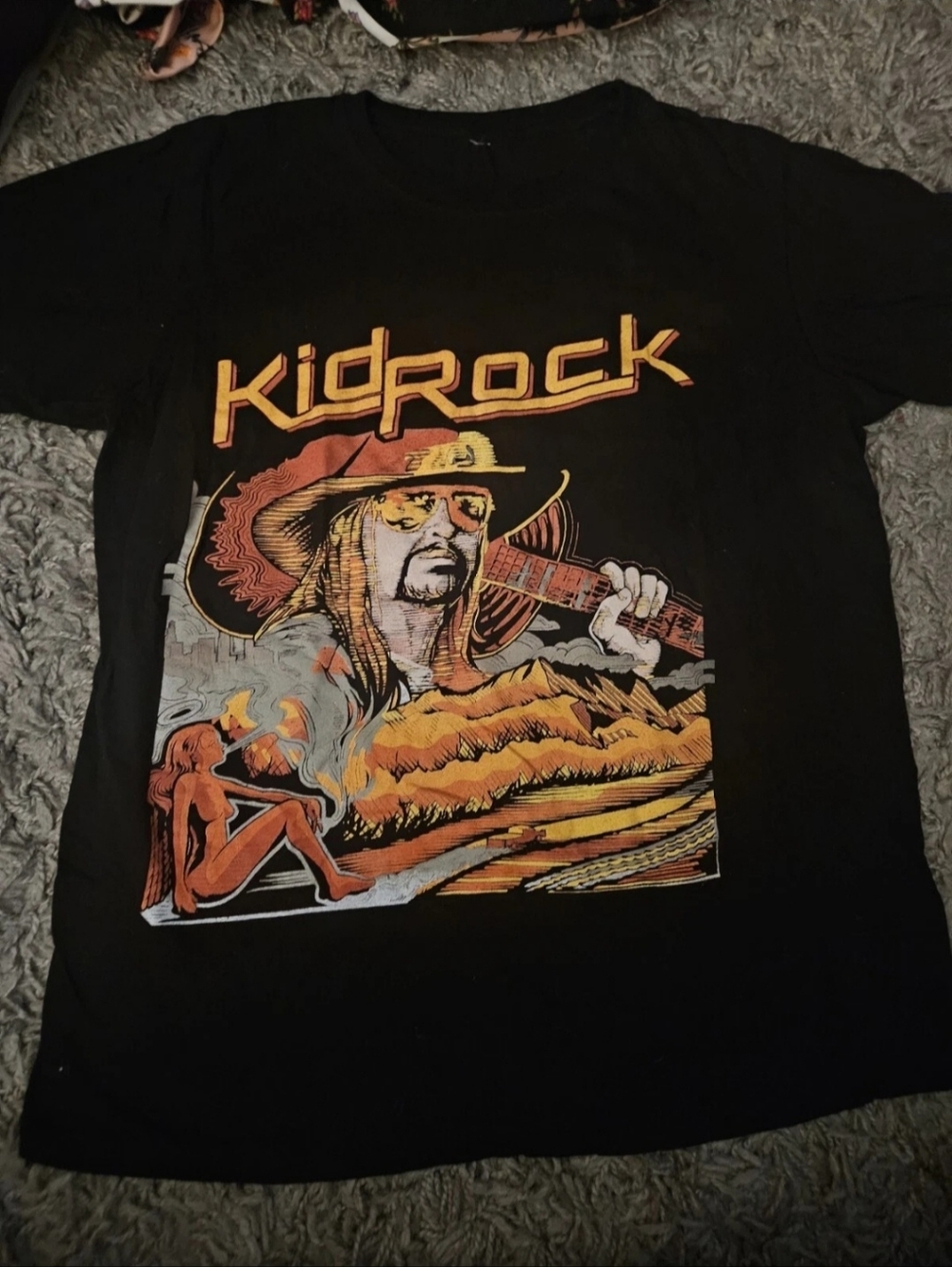 Kid Rock 2018 Greatest Show on Earth Tour Tee Western Graphic Black Size M